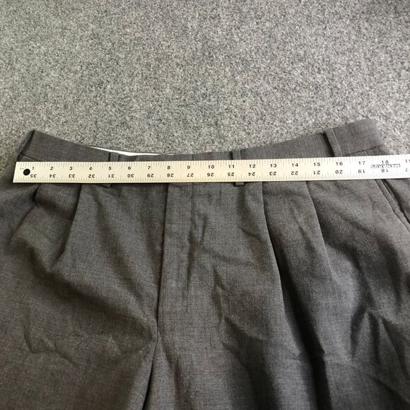 Lauren Ralph Lauren Pants Mens 36x29 Gray Pleated High Waist Y2K Wool Classic - Picture 6 of 12